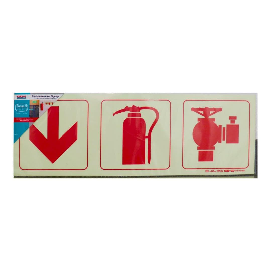 Parrot F10 Photoluminescent 190mm Safety Sign SNP19F10