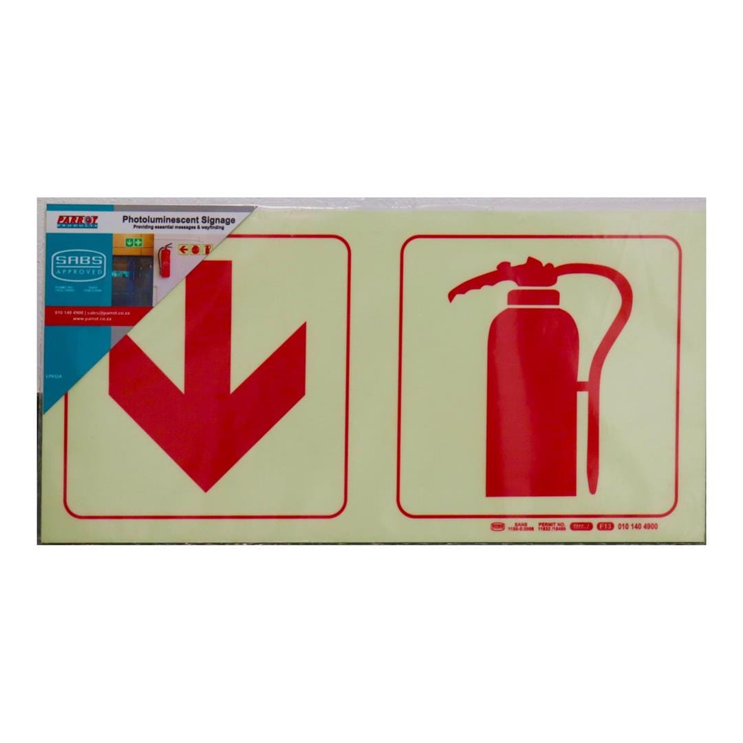 Parrot F13 Photoluminescent 190mm Safety Sign SNP19F13