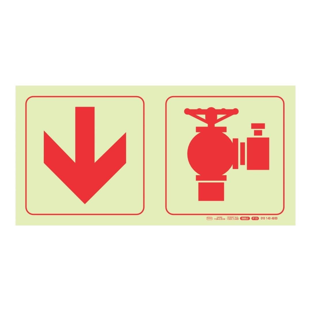 Parrot F15 Photoluminescent 190mm Safety Sign SNP19F15