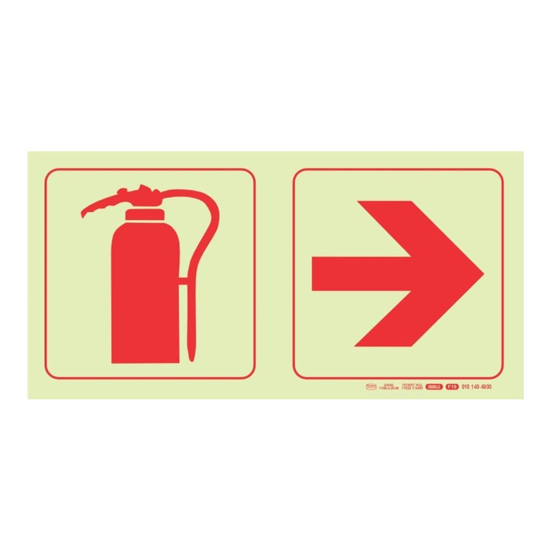 Parrot F19 Photoluminescent 190mm Safety Sign SNP19F19