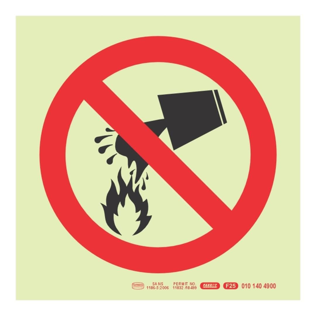 Parrot F25 Photoluminescent 190mm Safety Sign SNP19F25