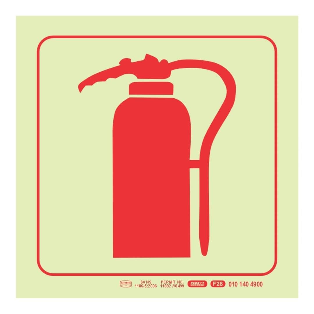 Parrot F28 Photoluminescent 190mm Safety Sign SNP19F28