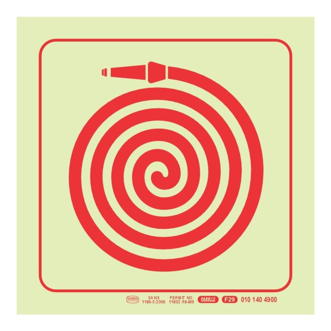 Parrot F29 Photoluminescent 190mm Safety Sign SNP19F29