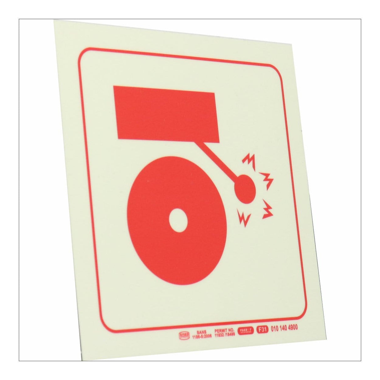 Parrot 190mm F31 Fire Alarm Photoluminescent Safety Sign SNP19F31