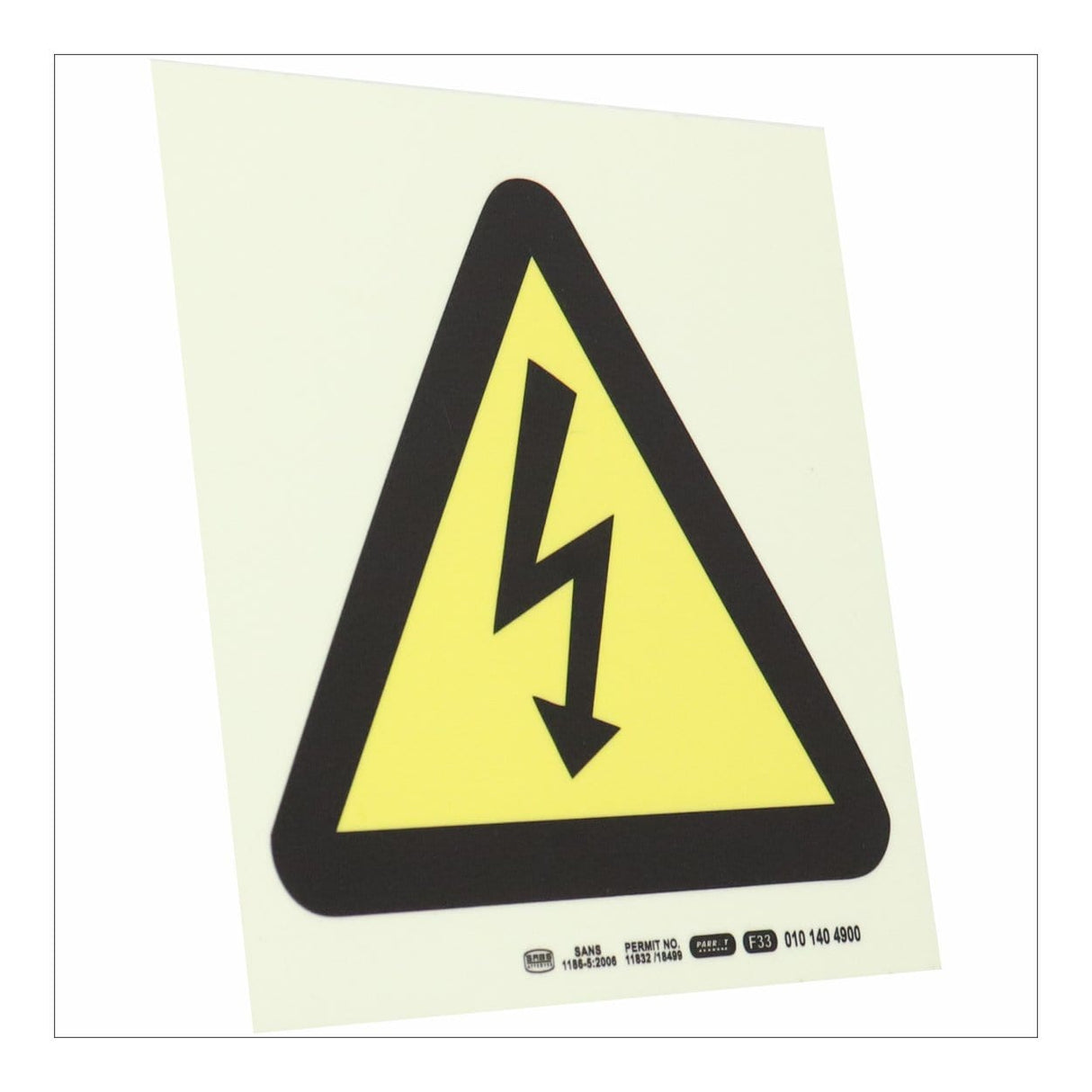 Parrot 190mm F33 Danger Electric Photoluminescent Safety Sign SNP19F33
