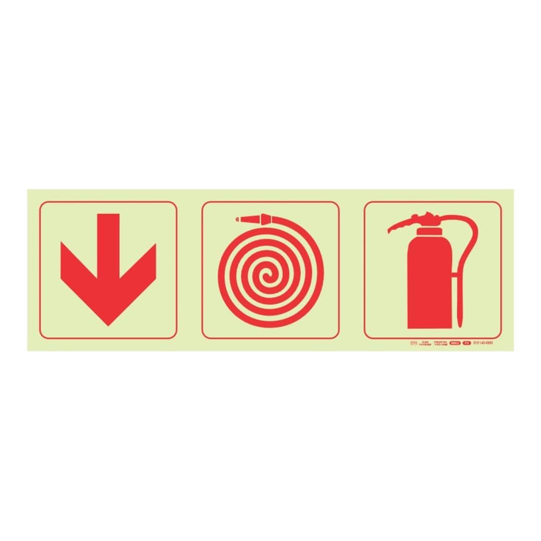Parrot F4 Photoluminescent 190mm Safety Sign SNP19F4