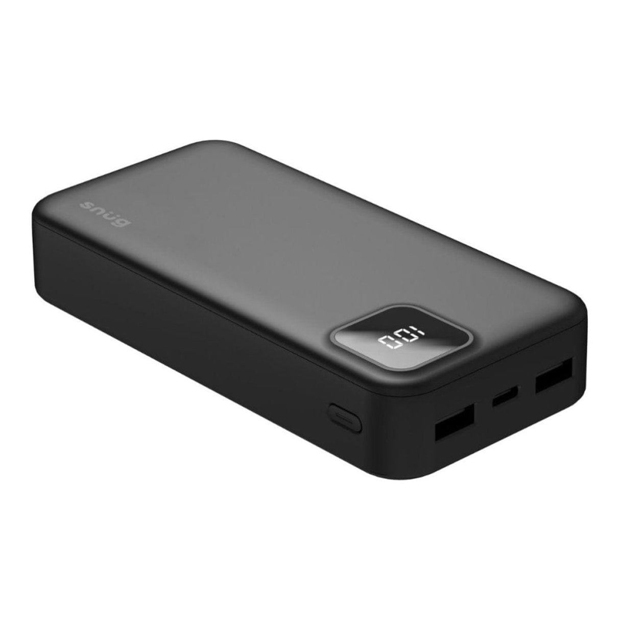 Snug 20,000mAh Square Digital Black Power Bank SNPB-20000-SQ