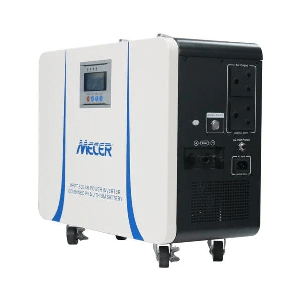 Mecer 1kVA 1kW Lithium Battery Inverter Trolley with 50Ah Lithium-ion Battery and 820W MPPT Controller SOL-I-BB-M1L (Opened Box)
