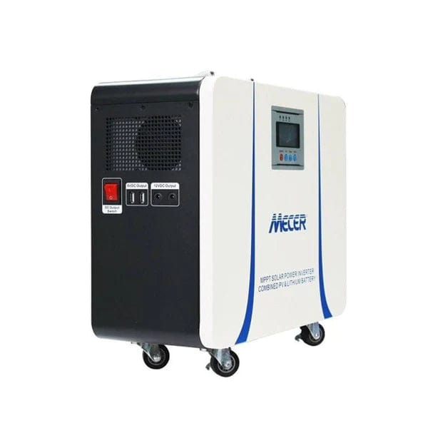 Mecer 1kVA 1kW Lithium Battery Inverter Trolley with 50Ah Lithium-ion Battery and 820W MPPT Controller SOL-I-BB-M1L (Opened Box)