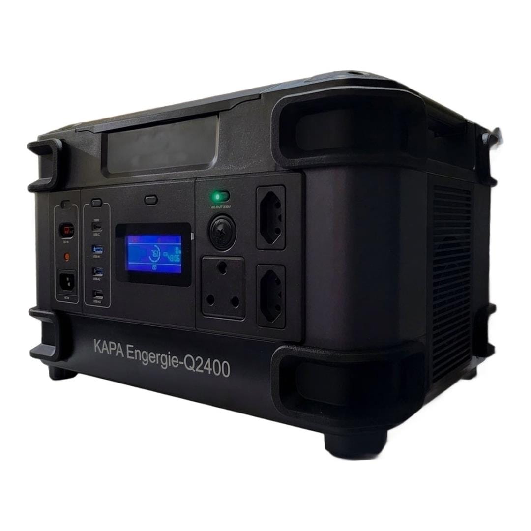 Mecer Kapa Energy Q2400 Portable Power Station Pure Sine Wave Inverter 2400W with 1700wh Battery SOL-I-KP-2400