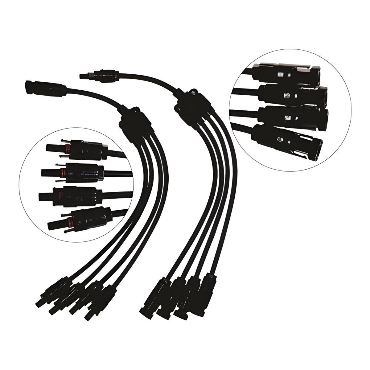 SOLARIX Solar Connector Y-connector 4-way to 1-way Panel Combiner Cable Set SOLPAMY041