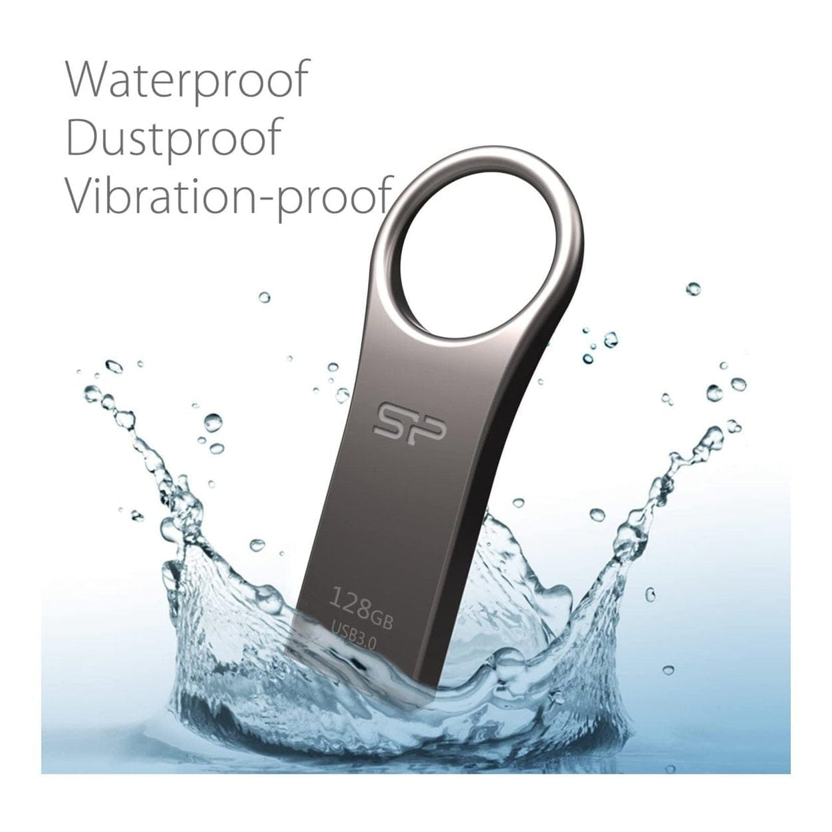 Silicon Power Jewel J80 64GB Titanium USB Flash Drive SP064GBUF3J80V1T
