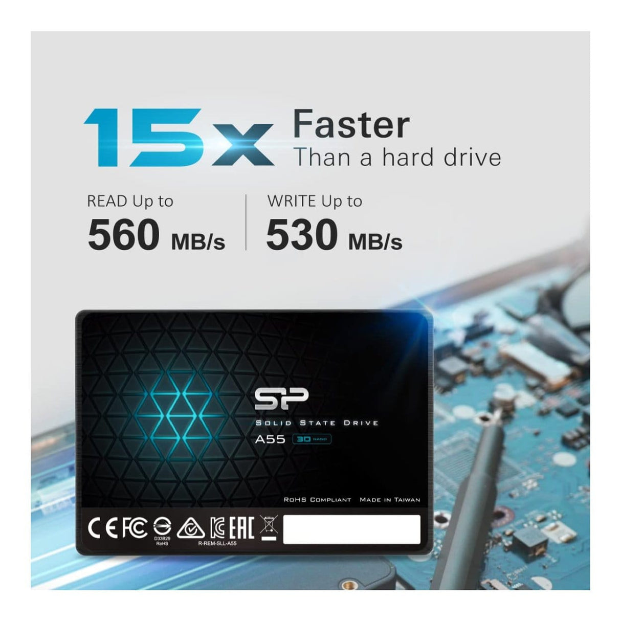 Silicon Power Ace A55 2.5-inch 512GB SATA III 3D TLC Internal SSD SP512GBSS3A55S25