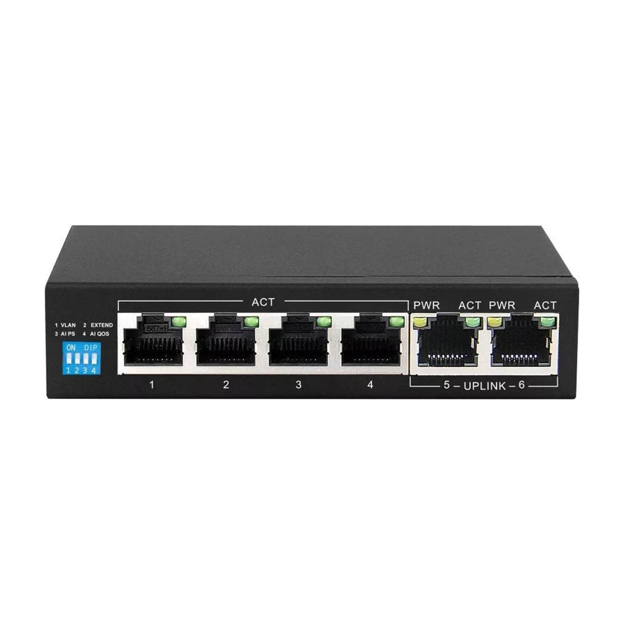 Scoop 6-port 60W Gigabit AI PoE Network Switch SPS-4G2G