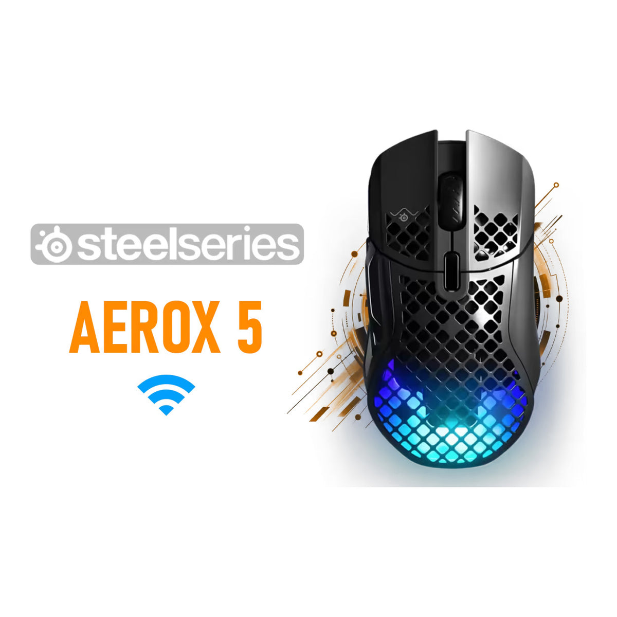 SteelSeries Aerox 5 Wireless Gaming Mouse - Black SS-62406