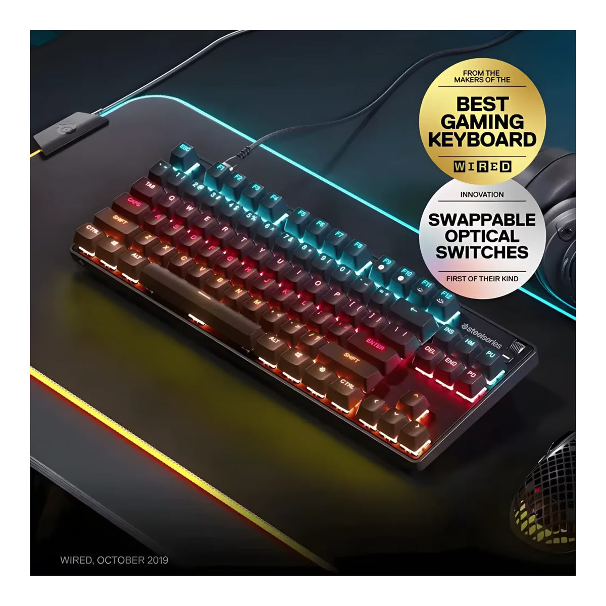SteelSeries Apex 9 TKL RGB Hot-swap Wired Gaming Keyboard SS-64847