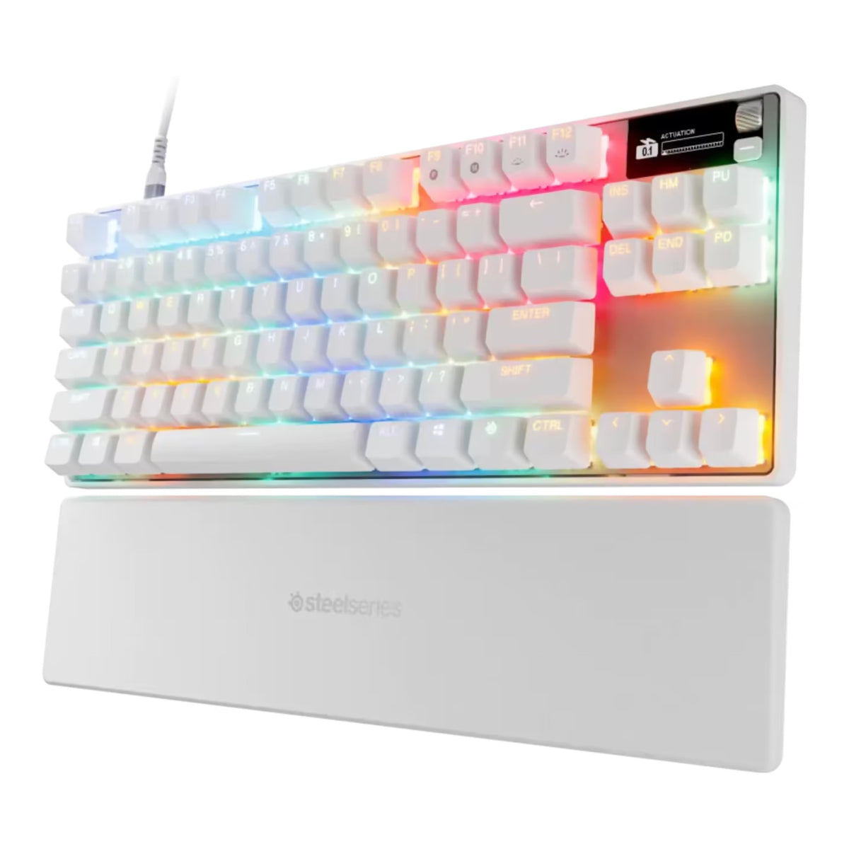 SteelSeries Apex Pro TKL Gen 3 RGB Wired Gaming Keyboard White - HyperMagnetic Switches SS-64898