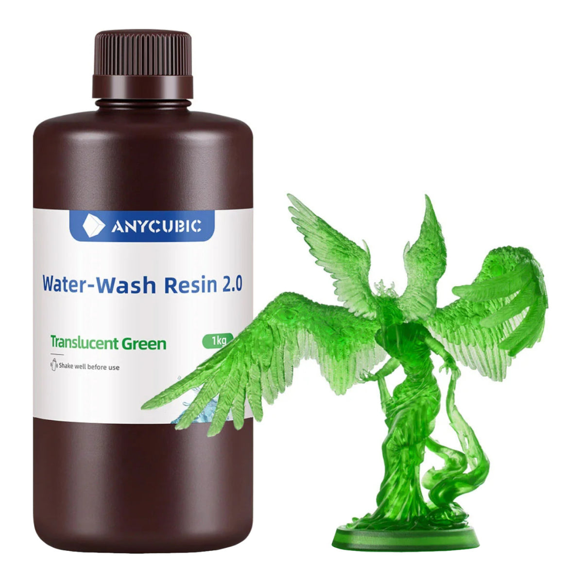Anycubic Water-Wash Resin 2.0 1Kg - Translucent Green SSX2TG-10