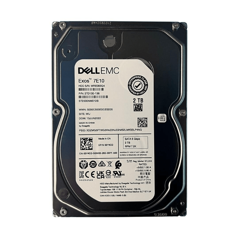 Dell EXOS 7E10 3.5-inch 2TB Serial ATA Internal Hard Drive ST2000NM012B