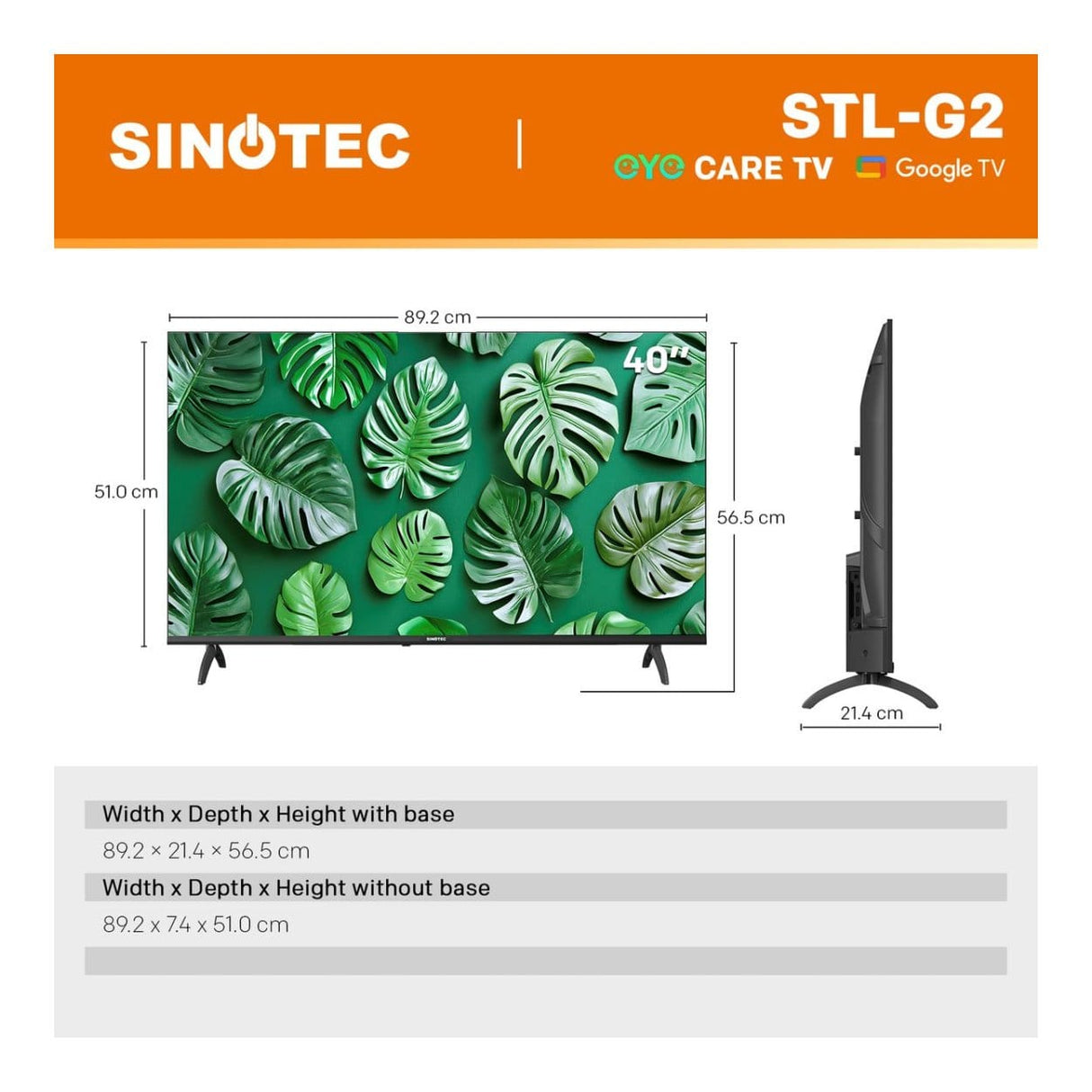 Sinotec STL-40G2 40-inch FHD LED Google Smart TV