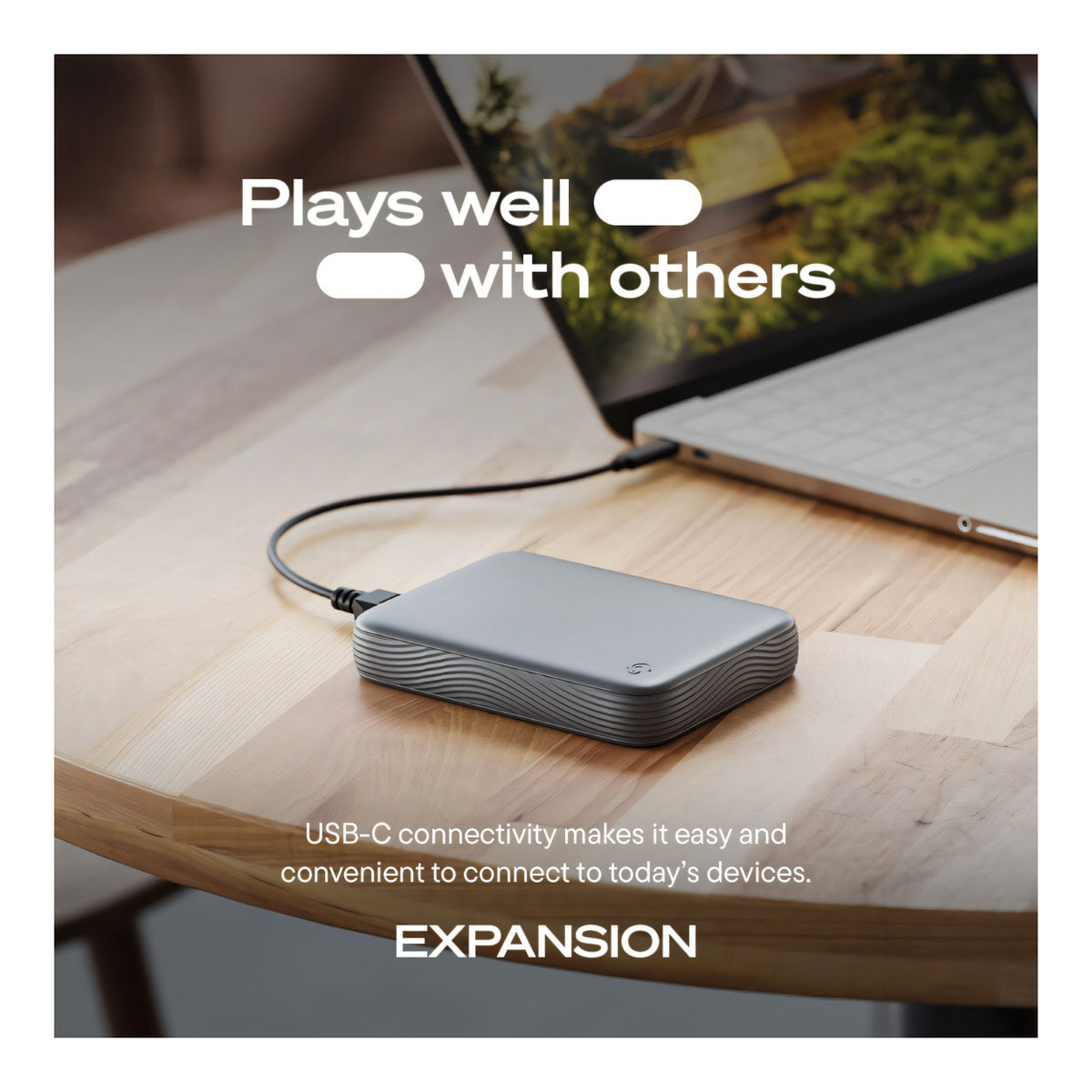 Seagate Expansion Portable 2.5-inch 2TB USB-C Black External Hard Drive STNN2000400