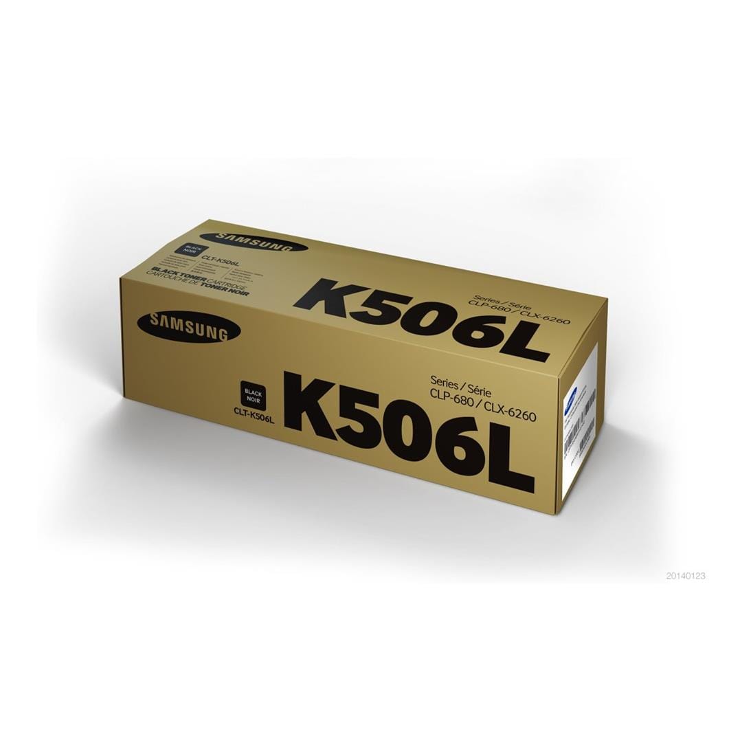 Samsung CLT-K506L Black Toner Cartridge 6,000 Pages Original SU173A Single-pack