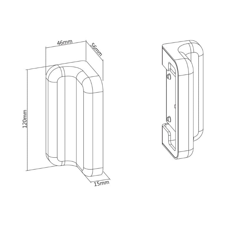 Lumi SW02-4 Slatwall Wall Mounting Plate