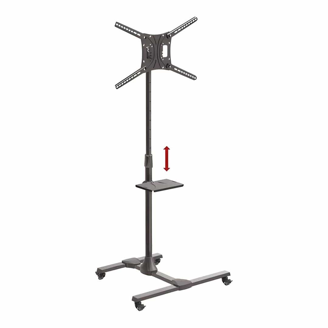 Barkan SW411H 13-18-inch Mobile TV Mount Cart with Metal Shelf