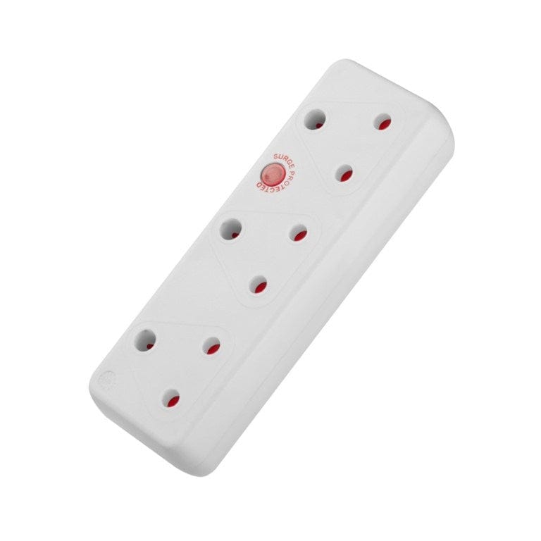 Switched 3-way Medium Surge Protection 3-pin SA Adapter White SWD-72008-S-WT