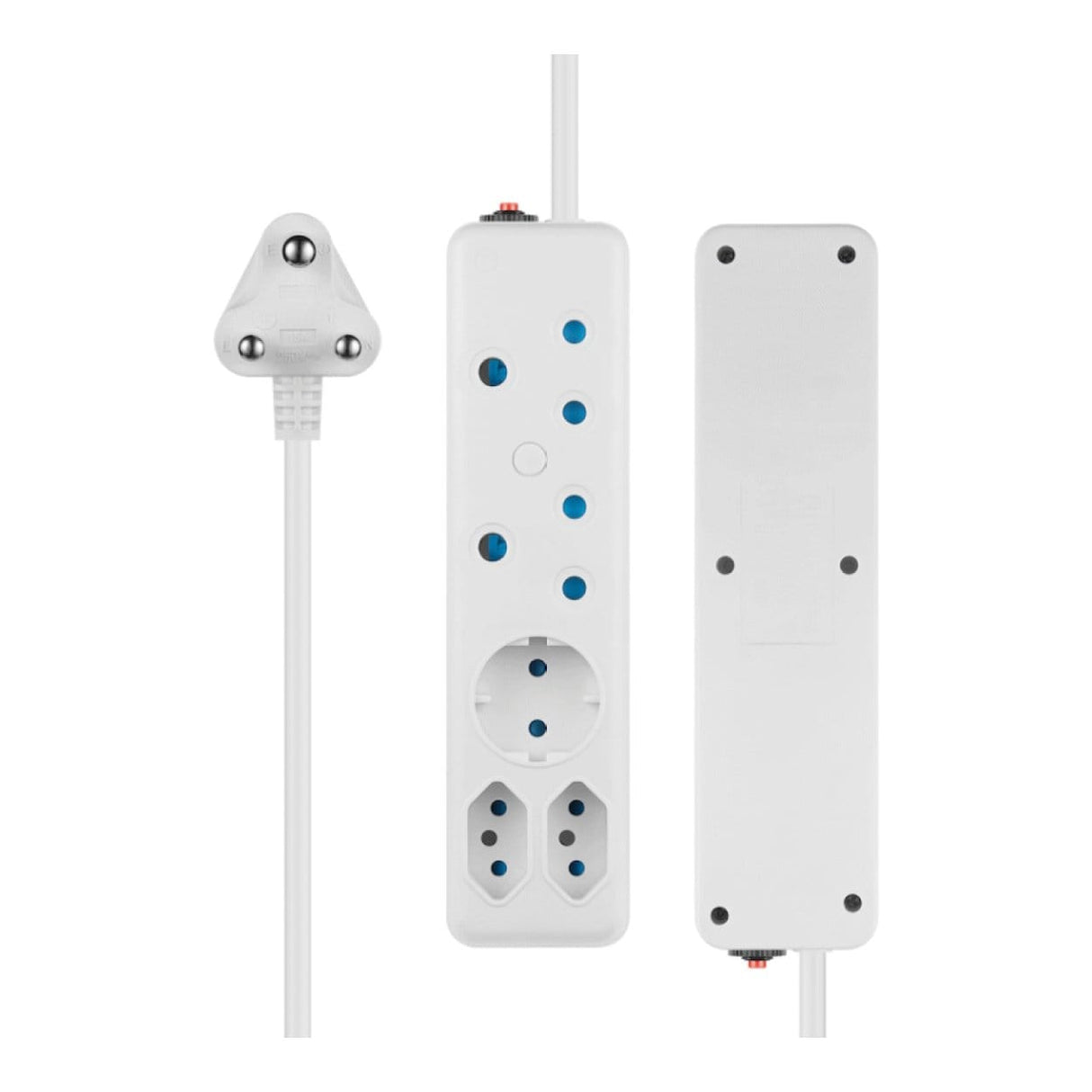 Switched 5-Way Multiplug White SWD-75018-05-WT