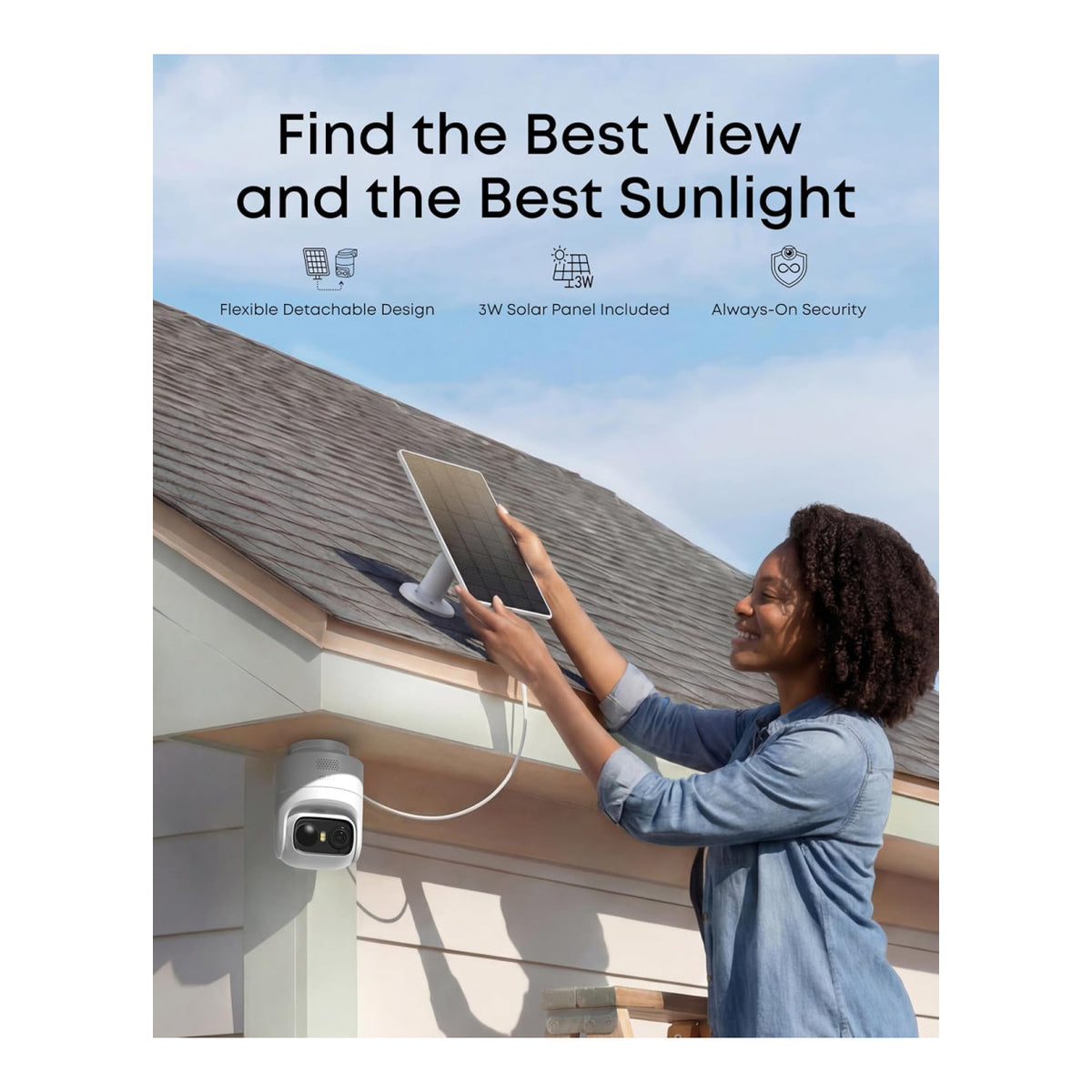 Eufy C37 2K Smart CCTV Security Camera with Solar Panel T814X321