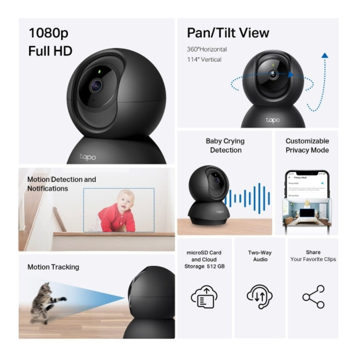 TP-Link Tapo C201 Pan and Tilt Home Security Wi-Fi Camera