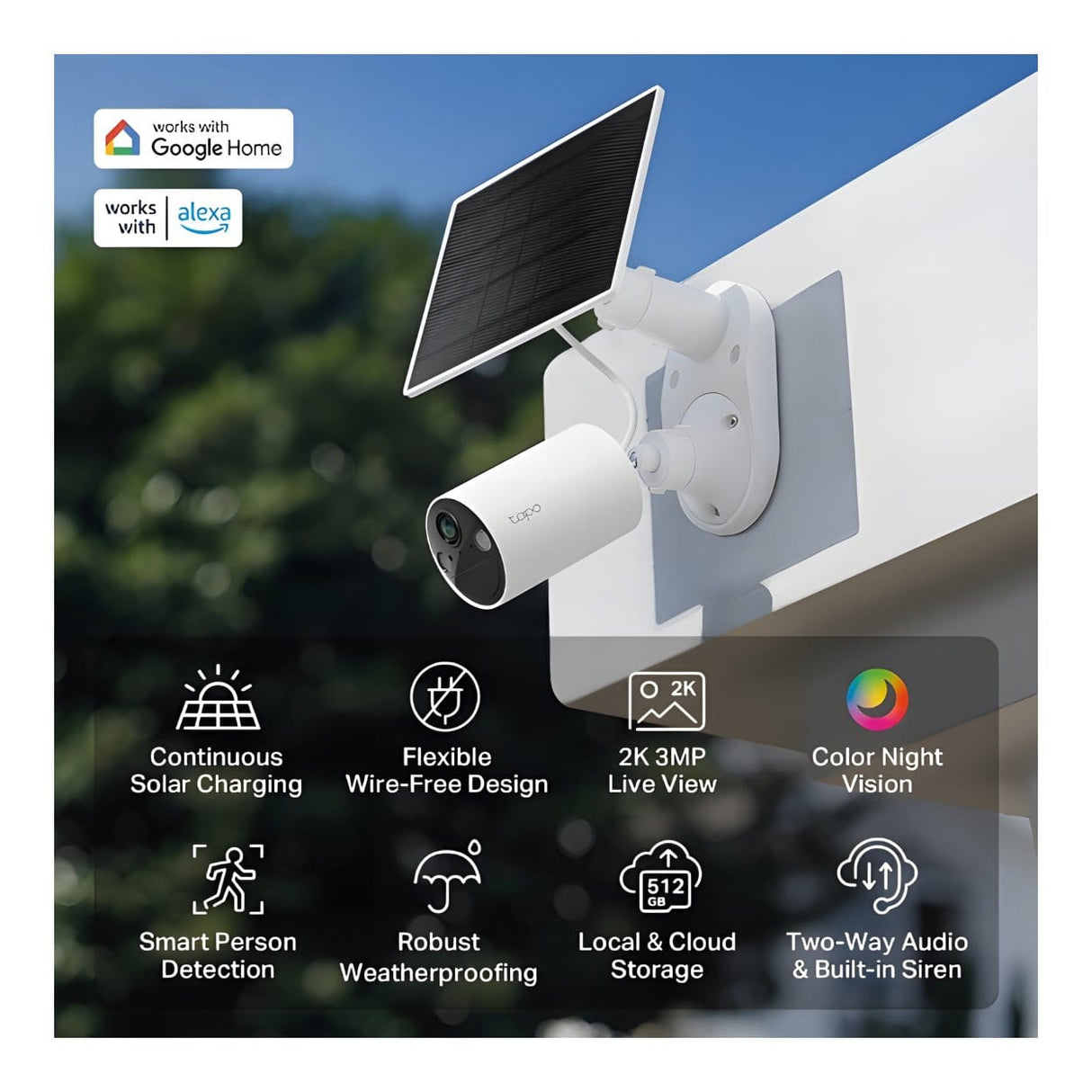 TP-Link Tapo C410 Solar-Powered Security Camera Kit 3-pack