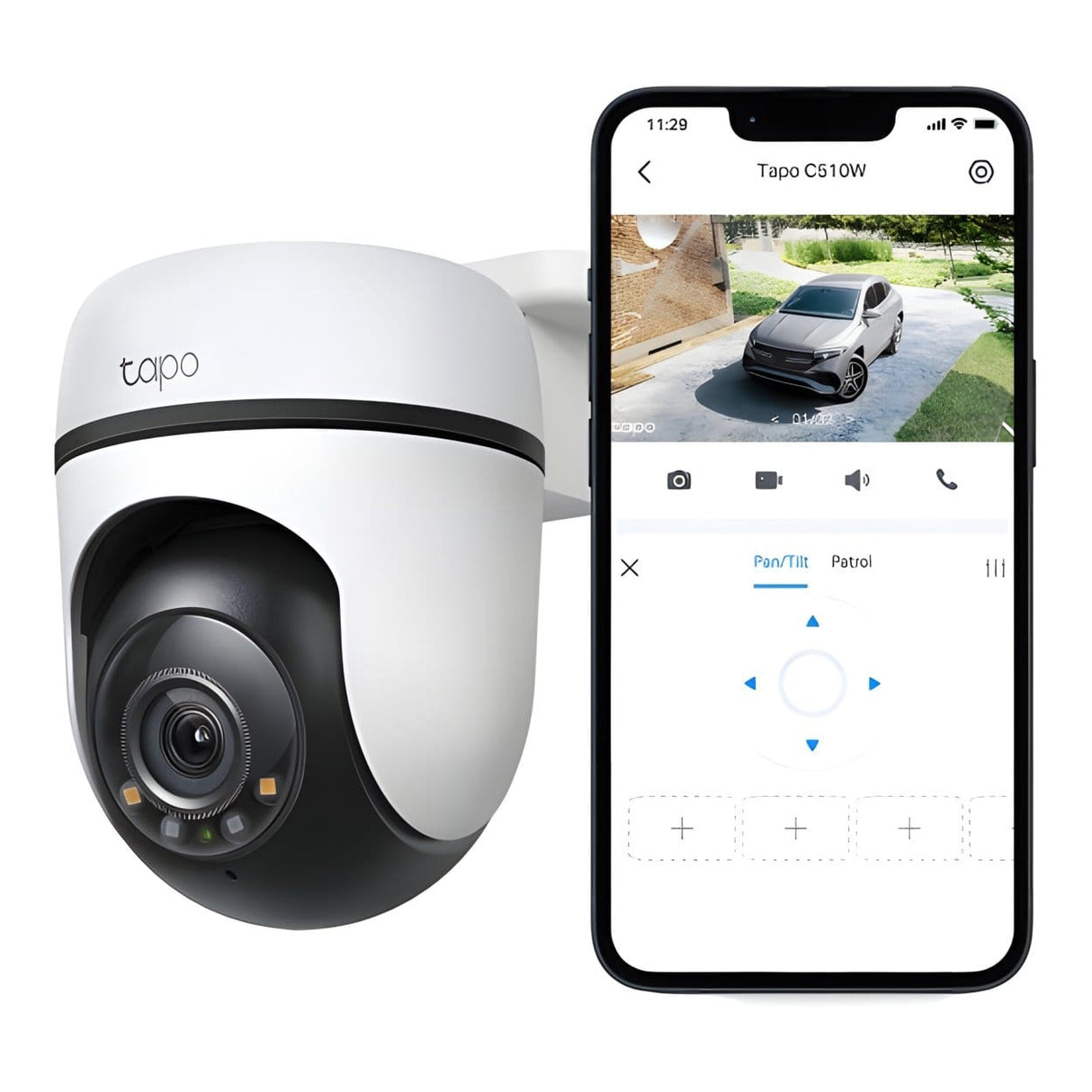 TP-Link Tapo C510W Outdoor Pan Tilt Security Wi-Fi Camera 2-pack