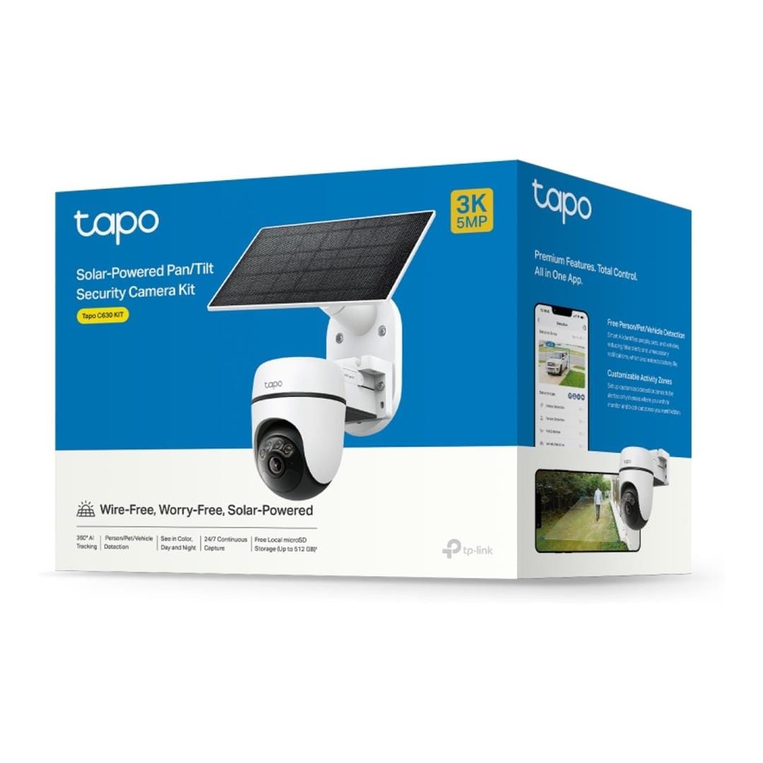 TP-Link Tapo C630 3K 5MP 4.0 mm Solar-Powered Pan/Tilt Security Camera