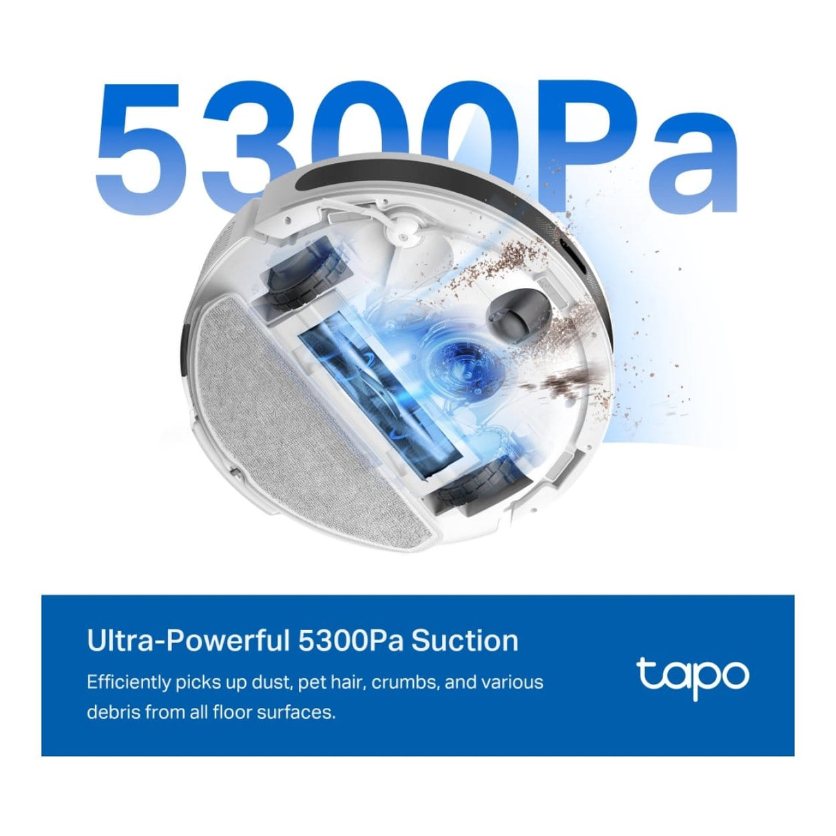 TP-Link 5300Pa Suction MagSlim LiDAR Navigation Robot Vacuum and Mop with Auto-Empty Dock TAPO RV20 MAX PLUS WHITE