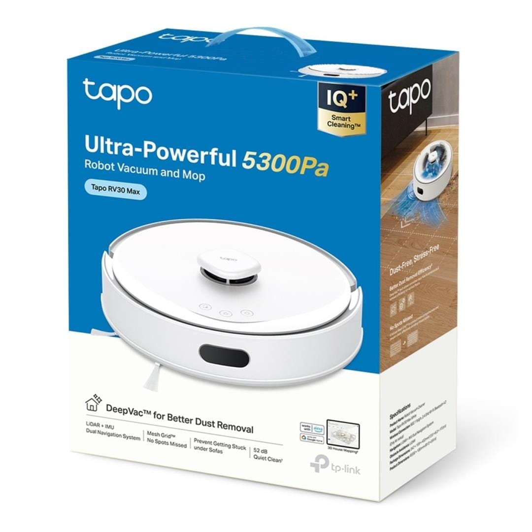 TP-Link Tapo RV30 Max 5300Pa Hyper Suction Robot Vacuum and Mop