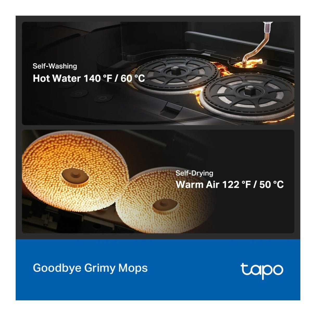 TP-Link Tapo RV50 Pro Omni AI Detection Robot Vacuum & Mop with All-in-One Self-Cleaning Station