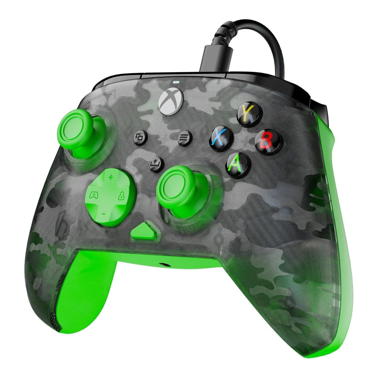 Turtle Beach Rematch Core Wired Gaming Controller for Xbox and PC - Ghost Black Camo/Green TBC-2001-55