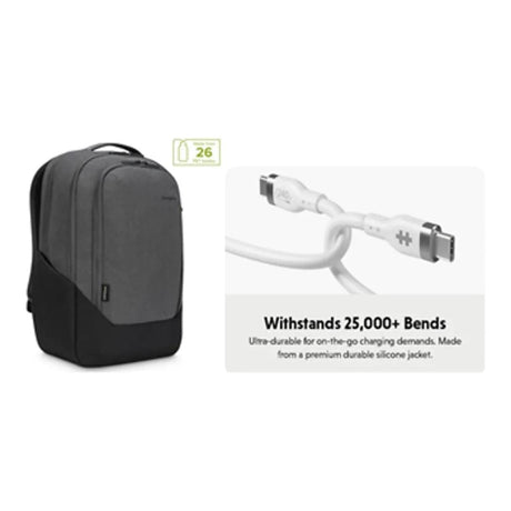 Targus Cypress Eco 15.6-inch Backpack with 240W USB-C Charging Cable TCEUSBC
