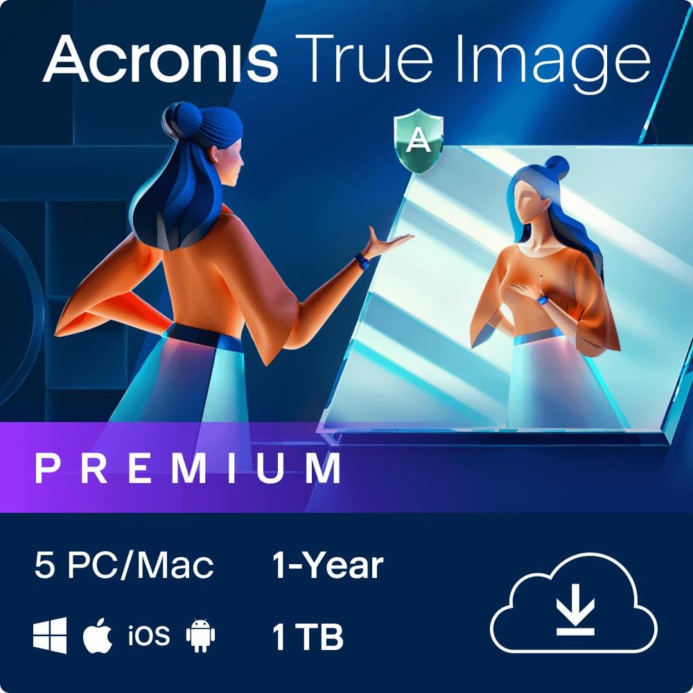 Acronis True Image Premium 1TB 5 Device 1-Year Subscription Download