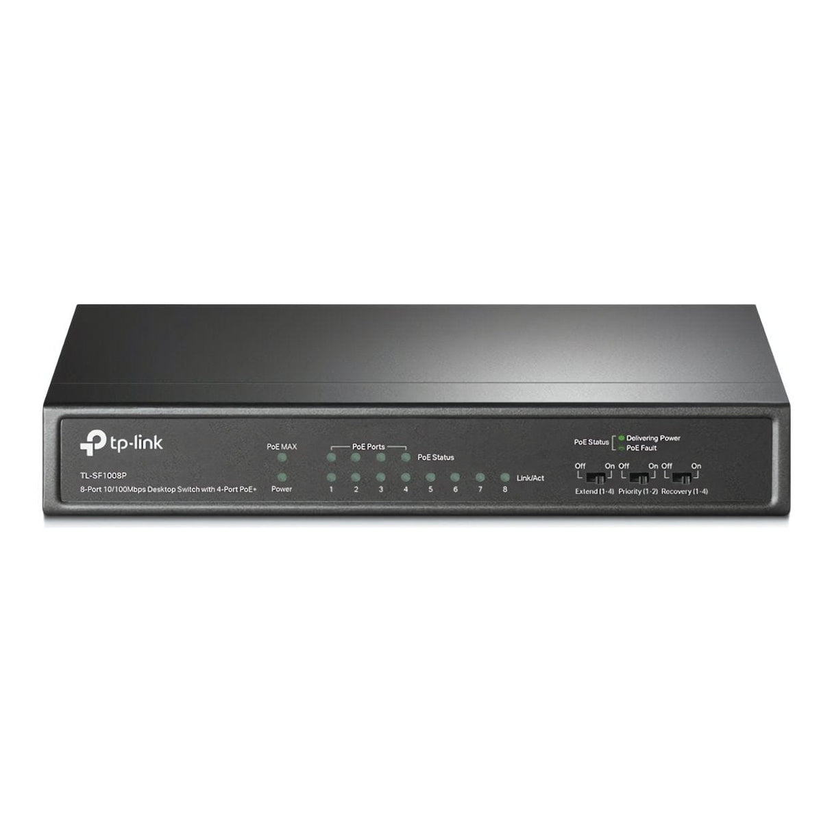 TP-Link TL-SF1008P Unmanaged Network Switch Fast Ethernet 10/100 Mbits PoE Olive