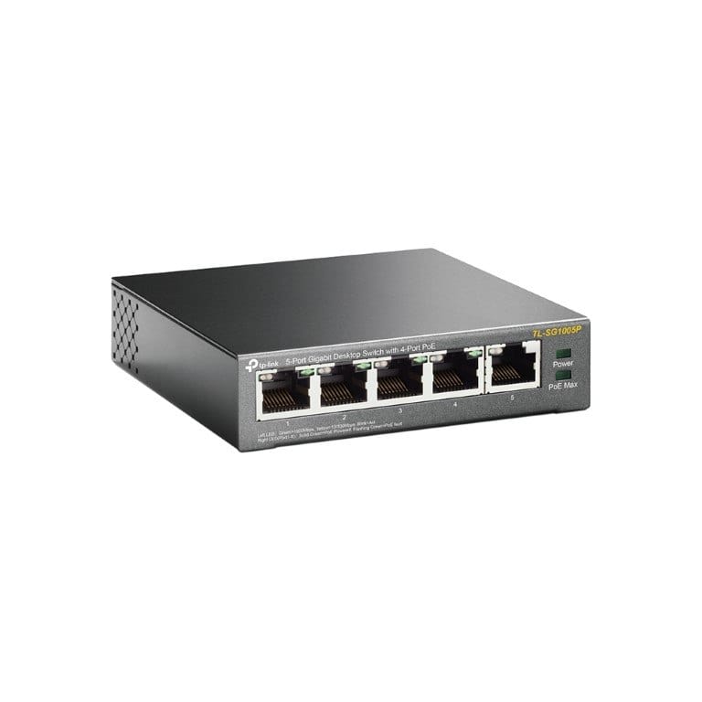 TP-Link TL-SG1005P 5-port GbE Unmanaged Desktop Switch with 4x PoE+ ports
