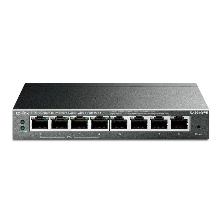TP-Link 8-port Gigabit Easy Smart Switch with 4-port PoE+ TL-SG108PE