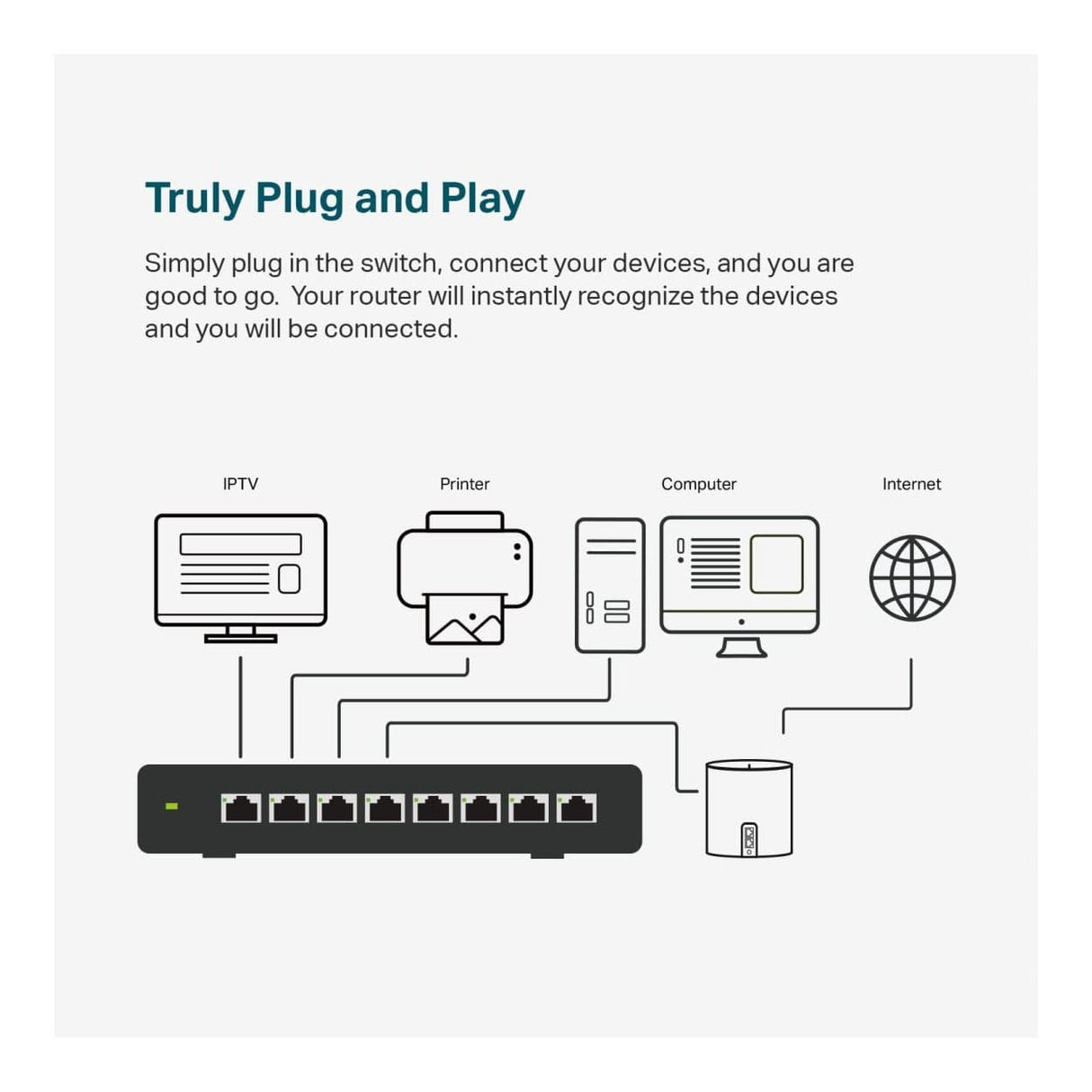 TP-Link TL-SG108S 8-port Gigabit Desktop Unmanaged Switch