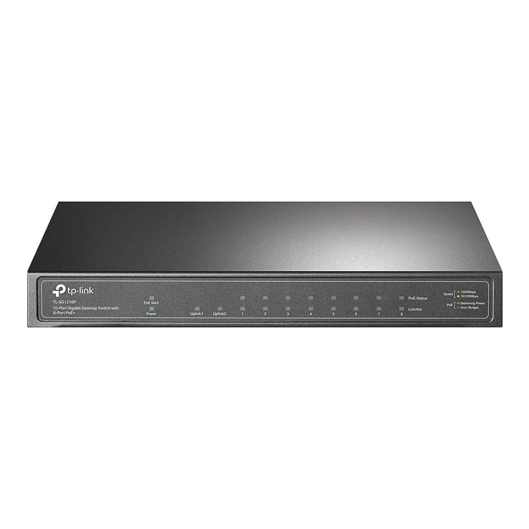 TP-Link TL-SG1210P 10-port Gigabit Desktop Switch with 8-port PoE+