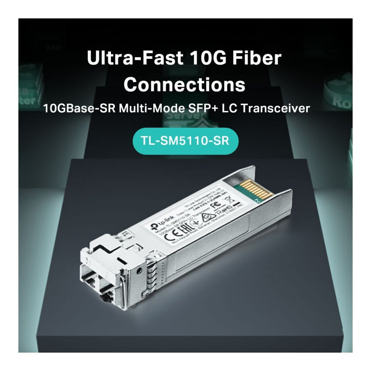 TP-Link Omada TL-SM5110-SR 10Gbps Base-SR SFP+ LC Multi-Mode Transceiver Module