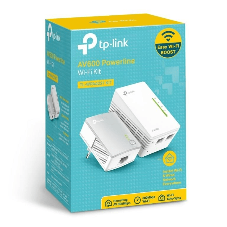 TP-Link 300Mbps AV600 Wi-Fi Powerline Extender Starter Pack TL-WPA4221 KIT