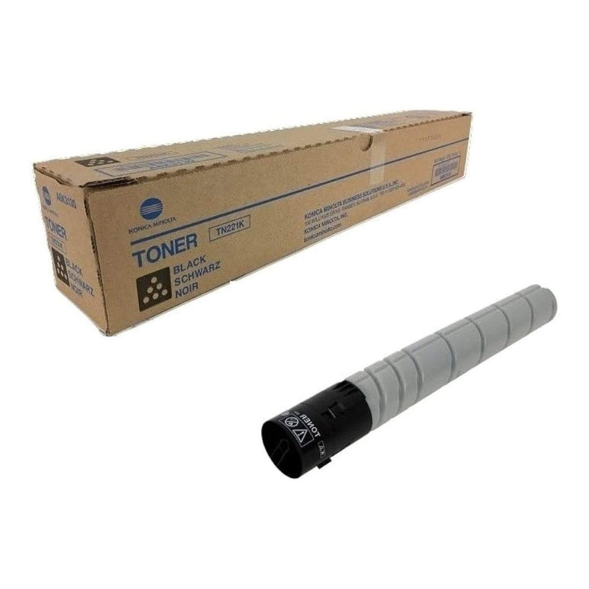 Konica Minolta TN221BK Black Toner Cartridge 24,000 pages Original TN-221BK Single-pack