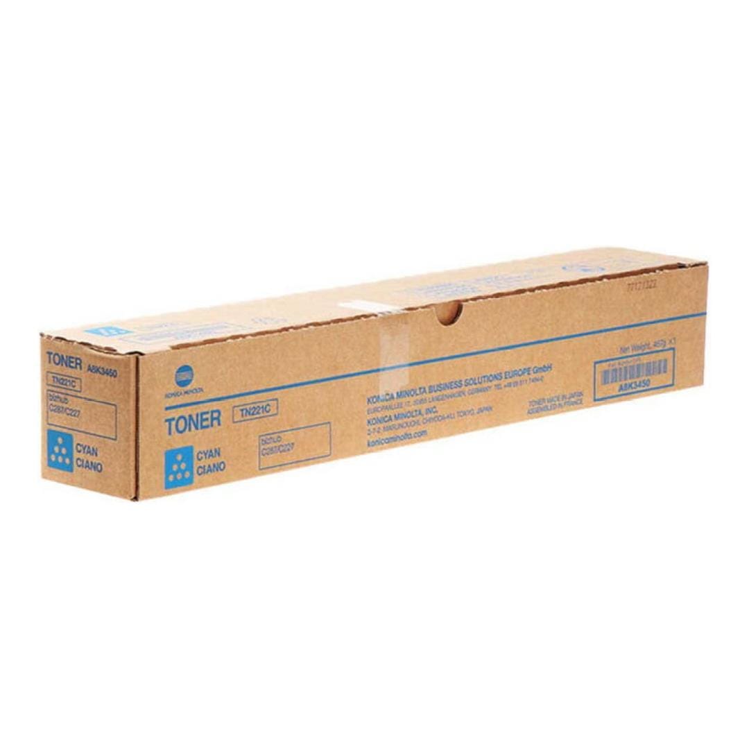 Konica Minolta TN221C Cyan Toner Cartridge 21,000 pages Original TN-221C Single-pack